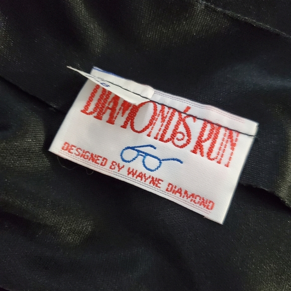 Vintage 80's Diamond's Run Drapes Sequined  Peplum Ruffle Disco Party Dress 7/8 - Picture 4 of 11